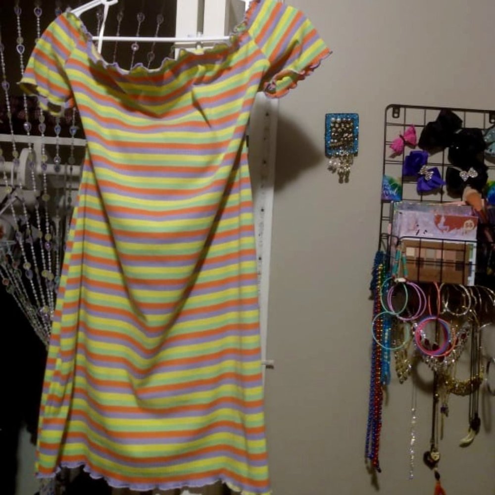 Colorful striped dress